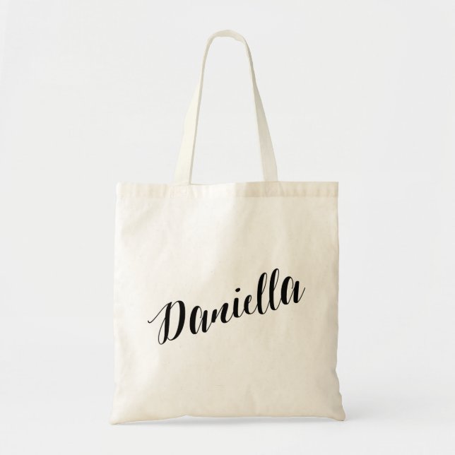 Personalised Script Tote Bag- Daniella Bag (Front)