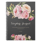 Personalised Scripture Journal Watercolor Flowers