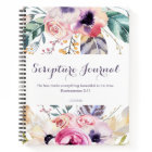 Personalised Scripture Journal Watercolor Flowers