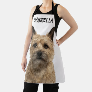 Personalised Scruffy Cairn Terrier Dog Photo Apron