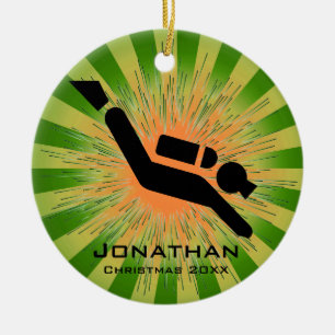 Personalised Scuba Diving Ornament