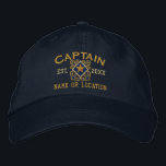 Personalised Sea Captain Nautical Star Embroidery Embroidered Hat<br><div class="desc">A classic crossed anchors nautical style with a star applique,  a custom personalised embroidered cap for a captain of special occasions. 
 
 


 
Use the "Ask this Designer" link to contact us with your special design requests or for some assistance with any of your customisation needs.</div>