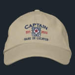 Personalised Sea Captain Nautical Star Embroidery Embroidered Hat<br><div class="desc">A classic crossed anchors nautical style with a star applique,  a custom personalised embroidered cap for a captain of special occasions. 
 
 


 
Use the "Ask this Designer" link to contact us with your special design requests or for some assistance with any of your customisation needs.</div>