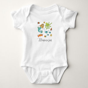 Personalised Sea Life Marine Under the Sea Baby Bodysuit