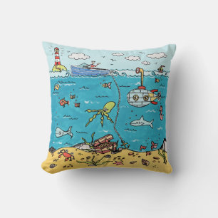 Personalised Sea Life Square Cushion
