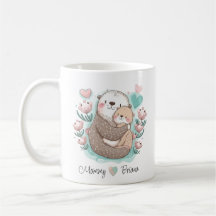 Personalised Sea Otter Love Mug