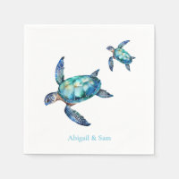 Personalised Sea Turtle Beach Wedding
