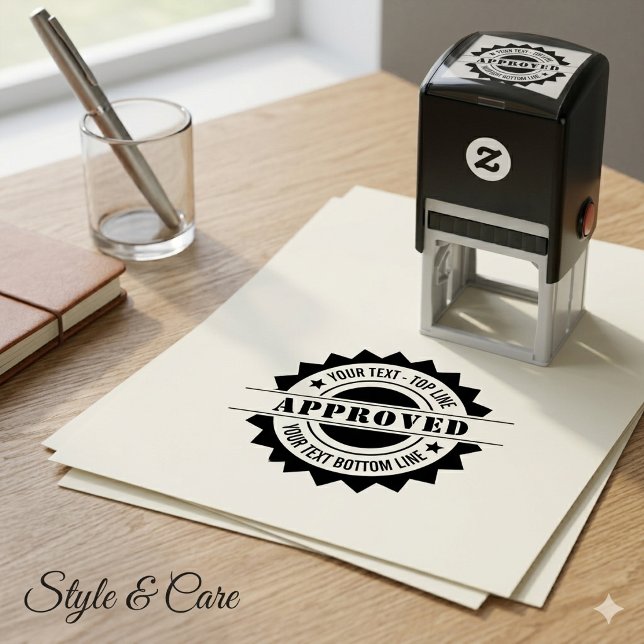 Personalised Seal of Approval Self-Inking Stamp (Personalized Seal of Approval Self-Inking Stamp)
