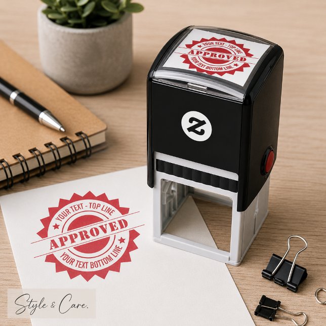 Personalised Seal of Approval Self-Inking Stamp (Personalized Seal of Approval Self-Inking Stamp)