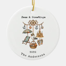Personalised Seas & Greetings Family Name Holiday