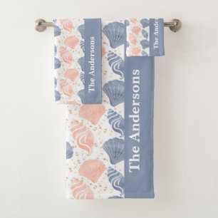 Personalised Seashell Bath Towel Set