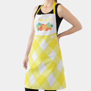 Personalised Seashells and Gingham Apron