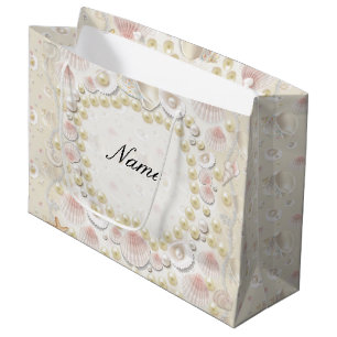 Personalised Seashells and Pearls Large Gift Bag