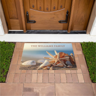 Personalised Seashells Pattern  Doormat