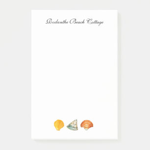 Personalised Seashells watercolor Notepad