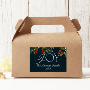 Personalised Season of Joy Family Christmas Rectangular Sticker