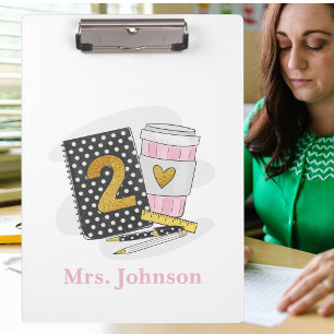 Personalised Second Grade Teacher Clipboard
