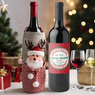 Personalised Secret Santa Gift Wine Label