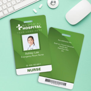 Personalised Security ID Healthcare Facility Badge ID Badge