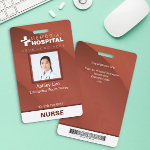 Personalised Security ID Healthcare Facility Badge ID Badge