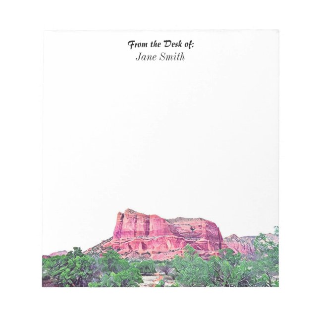 Personalised Sedona Arizona Notepad (Front)