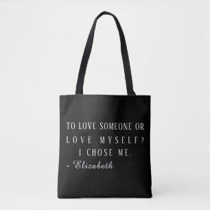 Personalised Self Love Quote Aesthetic Tote Bag