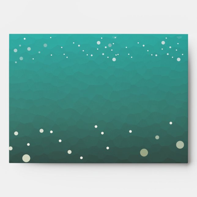 Personalised Sender's Address Ocean Teal Modern Envelope (Front)