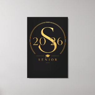 Personalised Senior 2026 Name Graduation Art Canvas Print