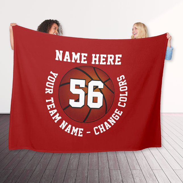 Personalised Senior Night Gifts for Basketball Fleece Blanket (Personalized Basketball Blankets. Basketball Gifts for Seniors. Basketball Room. Basketball Gifts.)