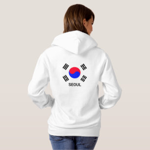 Personalised "Seoul " and South Korean flag. Hoodie