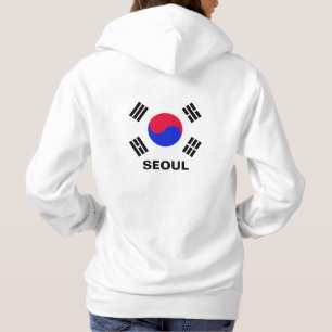Personalised "Seoul " and South Korean flag. Hoodie