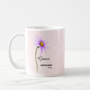 Personalised September Flower Mug