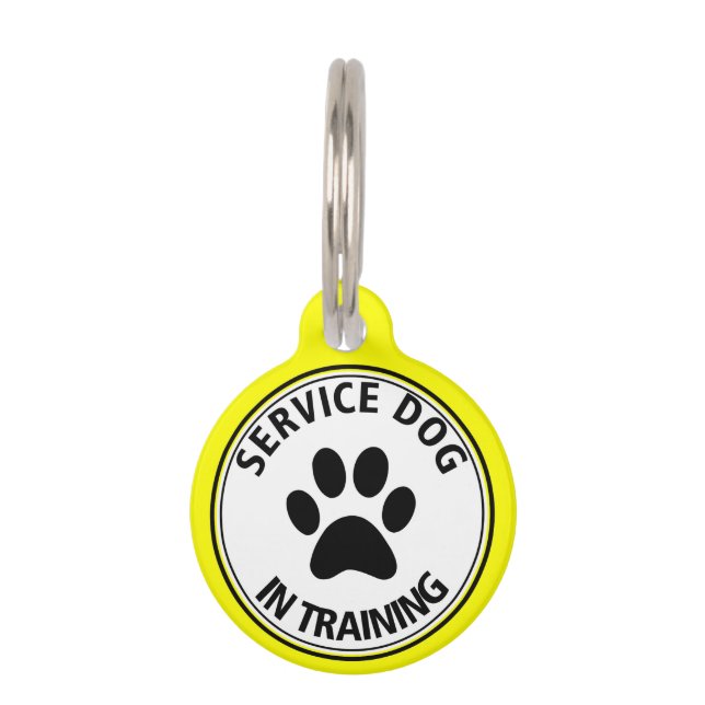 Personalised Service Dog In Training Pet Tag (Front)