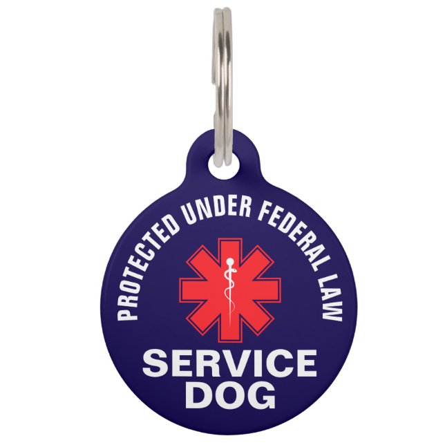 Personalised Service Dog Pet Tag (Front)