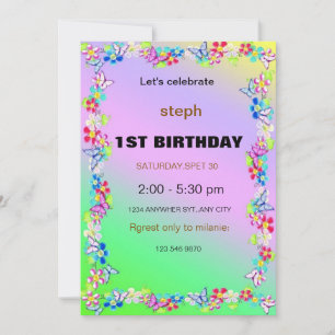 personalised sesame street birthday invite