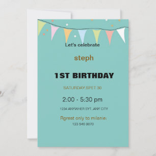 personalised sesame street birthday invite