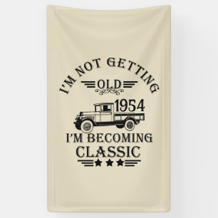 Personalised seventy vintage 70th birthday  banner