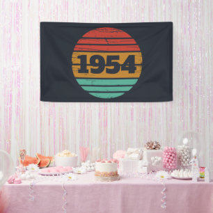 Personalised seventy vintage 70th birthday  banner