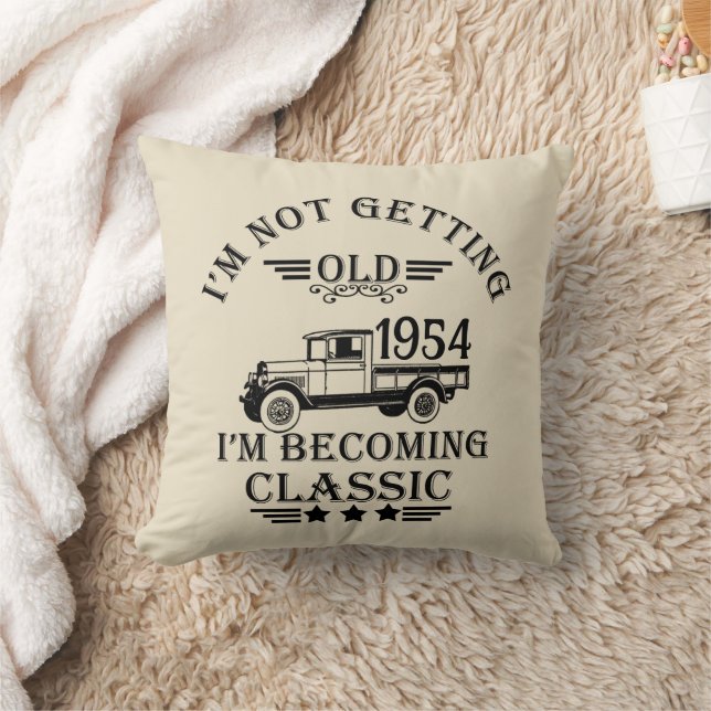 Personalised seventy vintage 70th birthday  cushion (Blanket)