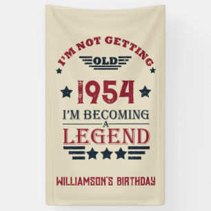 Personalised seventy vintage 70th birthday party banner