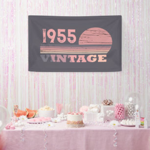Personalised seventy vintage 70th birthday party banner