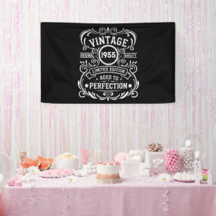 Personalised seventy vintage 70th birthday party banner