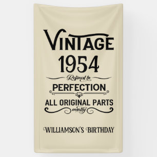 Personalised seventy vintage 70th birthday party banner