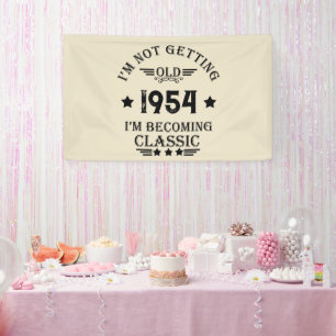 Personalised seventy vintage 70th birthday party banner