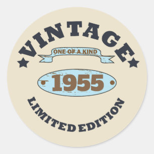 Personalised seventy vintage 70th birthday party classic round sticker