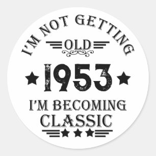 Personalised seventy vintage 70th birthday party classic round sticker