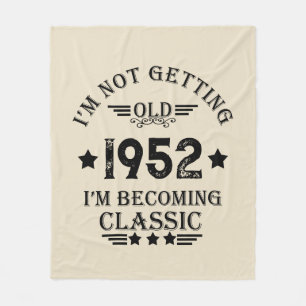 Personalised seventy vintage 70th birthday party fleece blanket