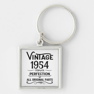Personalised seventy vintage 70th birthday party key ring