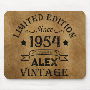 Personalised seventy vintage 70th birthday party mouse pad