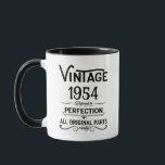 Personalised seventy vintage 70th birthday party mug<br><div class="desc">Make your birthday special with this unique design. Add a touch of sophisticated elegance to your birthday celebration with our exquisite, one-of-a-kind designs. These graphics bring sophistication and originality to any product, creating a memorable and stylish gift. They are perfect for those who appreciate a touch of timeless glamour on...</div>
